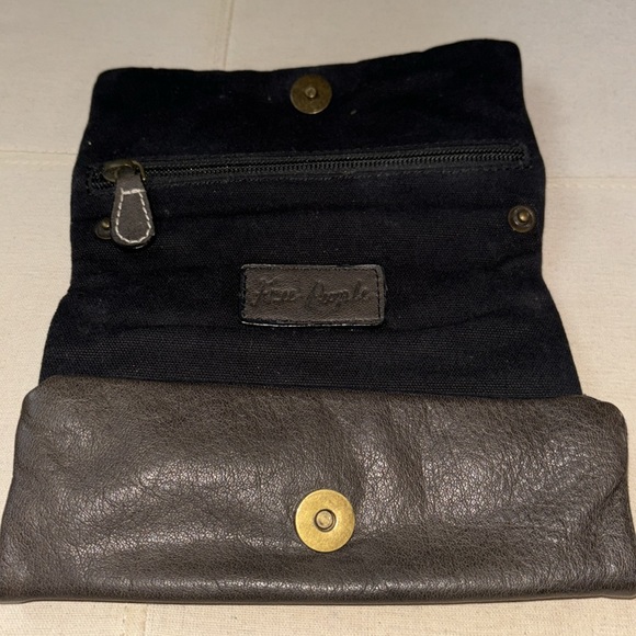 Free People Brown Fold-Over Leather Wallet - Picture 6 of 12